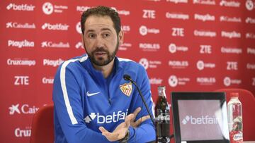 Pablo Machín durante una conferencia de prensa.
