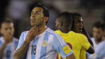 Carlos T&eacute;vez y Argentina no tuvieron un buen comienzo rumbo a Rusia 2018 tras perder ante Ecuador en Buenos Aires.