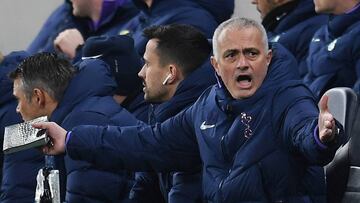 El entrenador portugu&eacute;s del Tottenham, Jos&eacute; Mourinho, durante un partido.