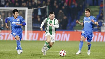 Javi Gal&aacute;n, en el Getafe-C&oacute;rdoba de Copa.