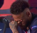 Nunca se la había visto así: Neymar al acabar el partido...