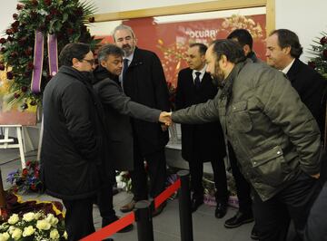 Los presidentes del Sporting de Gijón y el Real Oviedo Javier Fernández y Jorge Menéndez.