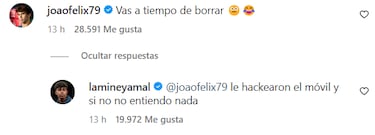 Fermín López confirma su relación con Berta Gallardo y recibe el vacile de Lamine y Joao Félix: “Le hackearon”