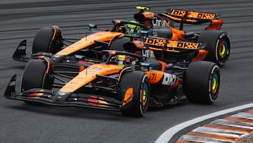 Los McLaren de Piastri y Norris en Zandvoort.