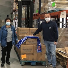El Espanyol y las peñas, volcados con los Bancos de Alimentos