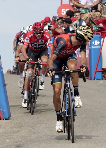 Nibali y Chris Froome