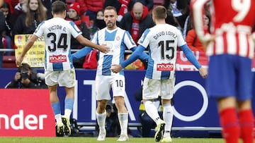 La celebración del gol de Darder.