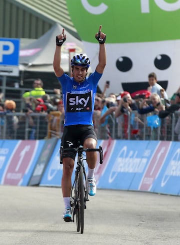 Mikel Landa vencedor de la decimonovena etapa del Giro de 191 kilómetros, entre San Candido y Piancavallo del Giro de Italia