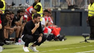 Pablo Guede durante el partido contra Las Palmas