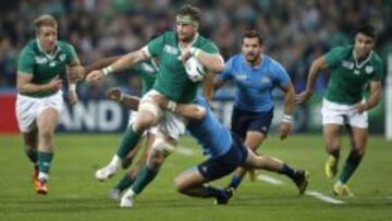 Jamie Heaslip, durante el partido de Irlanda ante Italia en la pasada Copa del Mundo