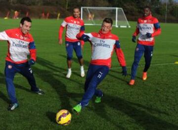 Entrenamiento del sábado de Arsenal