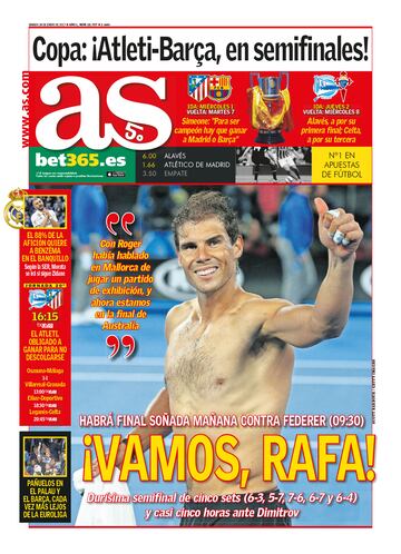 Rafa Nadal a través de las portadas de As