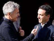 22/01/26 PARTIDO SEGUNDA DIVISION
SPORTING DE GIJON - REAL VALLADOLID
SALUDO ENTRE BORJA Y ESCRIBA