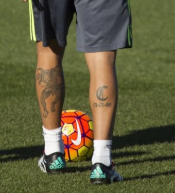 Tatuajes de los jugadores del Atlético y del Real Madrid