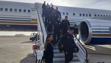 Regreso del Almería desde Riad.