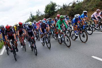 Julian Alaphilippe en el pelotón.