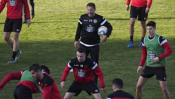 Primer entrenamiento de Curro Torres como míster del Lugo