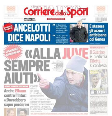 Portada del &#039;Corriere dello Sport&#039;.