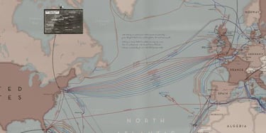El mapa de Internet, los cables oceánicos que conectan al mundo