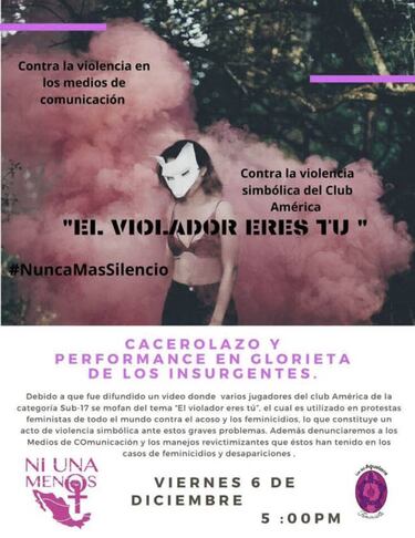Harán "Un violador en tu camino" por burla de jugadores del América