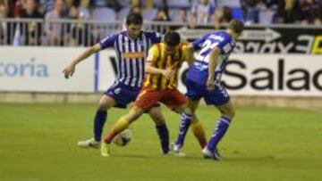 Instante del partido entre Alavés y Barça B.