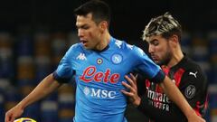 Chucky Lozano, presente en goleada del Napoli a la Roma