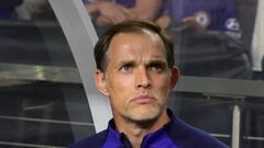 LAS VEGAS, NEVADA - JULY 16: Manager Thomas Tuchel of Chelsea looks on prior to his team's preseason friendly match against Club Am�rica at Allegiant Stadium on July 16, 2022 in Las Vegas, Nevada. Chelsea defeated Club Am�rica 2-1.   Ethan Miller/Getty Images/AFP
== FOR NEWSPAPERS, INTERNET, TELCOS & TELEVISION USE ONLY ==