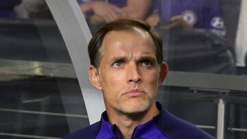 LAS VEGAS, NEVADA - JULY 16: Manager Thomas Tuchel of Chelsea looks on prior to his team's preseason friendly match against Club Am?rica at Allegiant Stadium on July 16, 2022 in Las Vegas, Nevada. Chelsea defeated Club Am?rica 2-1. Ethan Miller/Getty Images/AFP
== FOR NEWSPAPERS, INTERNET, TELCOS & TELEVISION USE ONLY ==
