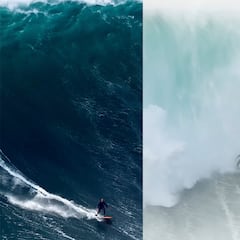 Las olas gigantes de Nazaré trituran a Willyam Santana