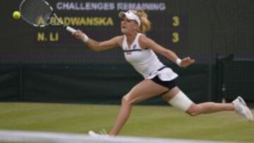 Radwanska durante el partido contra Na Li.