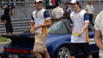 Alonso y Piquet en 2008.