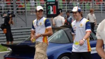 Alonso y Piquet en 2008.
