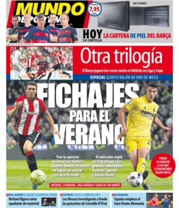 Portadas de la prensa mundial