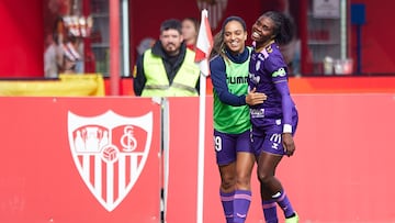 Monday celebra su gol al Sevilla en la jornada 17 de la Liga F.