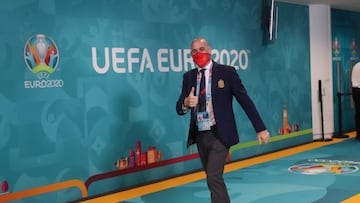 06/07/21 EUROCOPA 2020
PARTIDO SEMIFINAL ESTADIO WEMBLEY
ITALIA - SELECCION ESPAÑOLA ESPAÑA
LLEGADA LUIS RUBIALES