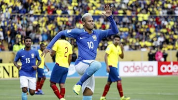 Ecuador 0 - 3 Brasil: gol y celebraci&oacute;n de Neymar