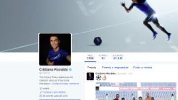 Cuenta oficial de Twitter del futbolista del Real Madrid, Cristiano Ronaldo.