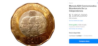 Si tiene esta moneda conmemorativa de 20 pesos podría recibir hasta $3 millones