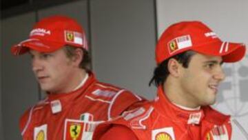 <b>LOS MEJORES PILOTOS DEL MUNDO.</b> El presidente de Ferrari, Luca Cordero di Montezemolo, ha calificado de esta forma al brasileño y al finlandés.