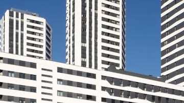 Fotografía de un bloque de edificios.