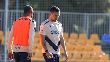 Gonzalo Escalante en un entrenamiento en la Ciudad Deportiva Bahía de Cádiz.