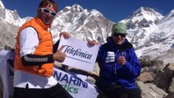 Josu Feijoo, en el Everest.