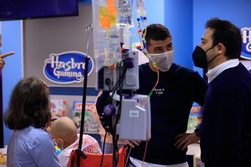 Villa, durante el acto en el Hospital La Paz.