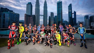 Los pilotos de MotoGP durante la presentación del Mundial en Malasia para la temporada 2026.