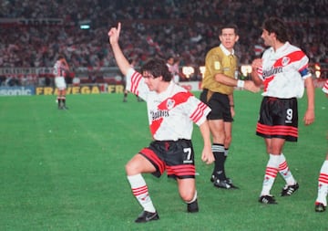 Marcelo Salas con River Plate en Apertura 1997.