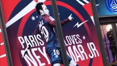 La tienda oficial del PSG busca el "amor" entre Neymar y afición