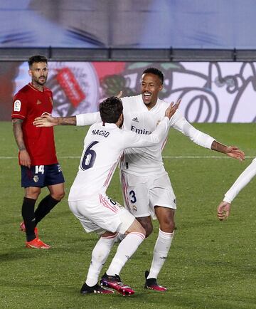 1-0. Eder Militao celebró el primer gol.