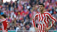 Álvaro Morata, del Atlético, durante el partido entre el Atlético de Madrid y el Espanyol en el Cívitas Metropolitano