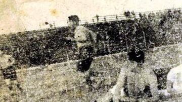 Única foto que existe del primer partido de Primera División en Chile.