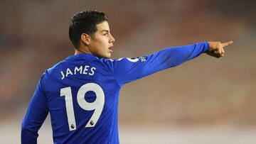 James Rodr&iacute;guez durante el partido entre Wolverhampton y Everton.